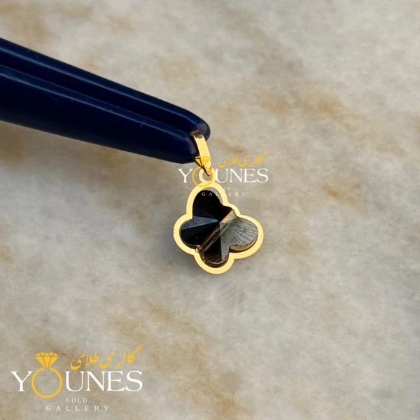 آویز طلا سواروسکی پروانه ای مشکی